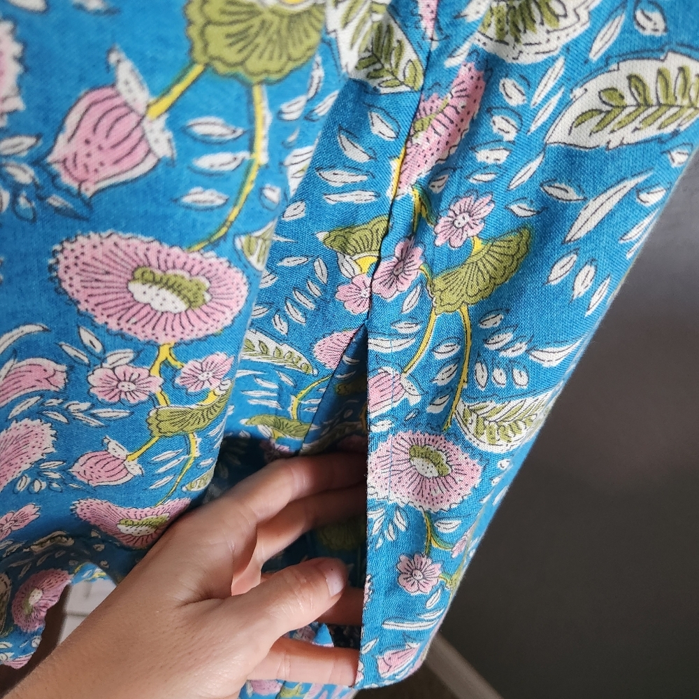 Natural Life boho floral button down shirt dress with pockets🌻 - Picture 6 of 12